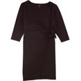 thumbnail image 1 of Alfani Womens Ruched Wrap Dress, Red, X-Large, 1 of 1