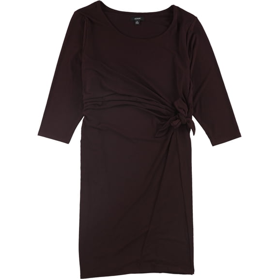 Alfani Womens Ruched Wrap Dress, Red, X-Large