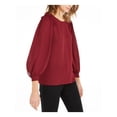 thumbnail image 1 of Alfani Womens Ruffled Blouson Blouse Red XL, 1 of 2