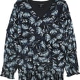 thumbnail image 1 of Alfani Womens Ruffled Pullover Blouse, Blue, Medium, 1 of 2