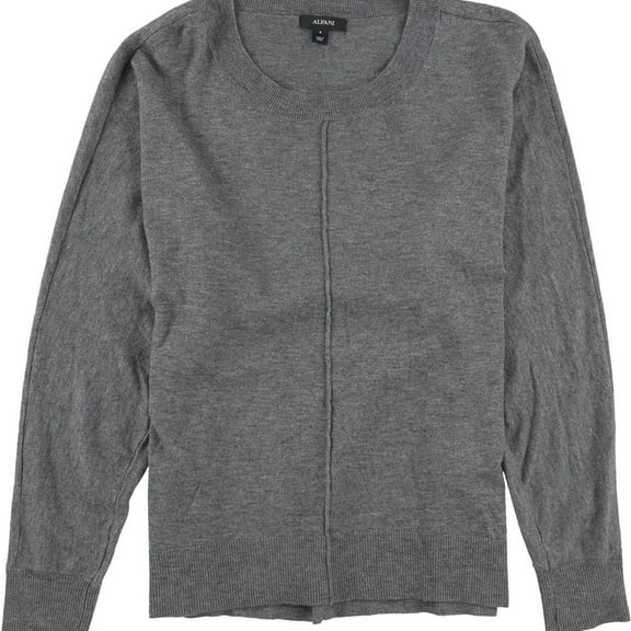 Alfani Womens Seamed Pullover Sweater, Grey, Medium