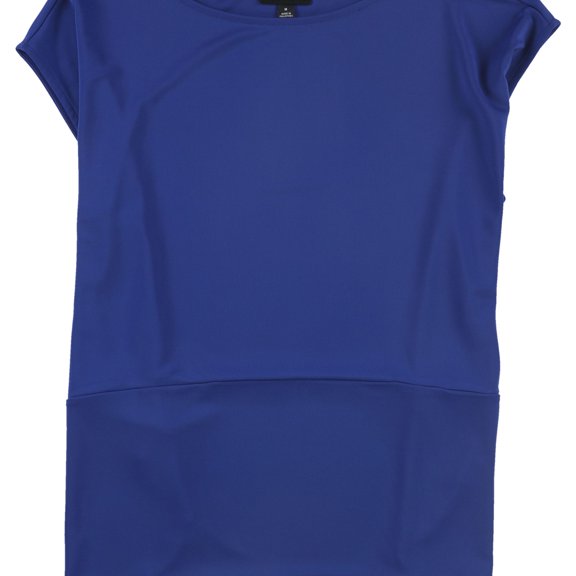 Alfani Womens Seamed Sleeveless Blouse Top, Blue, XX-Large
