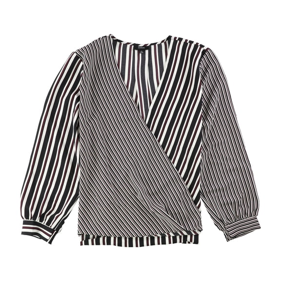 Alfani Womens Shadow Stripped Pullover Blouse, Multicoloured, X-Large