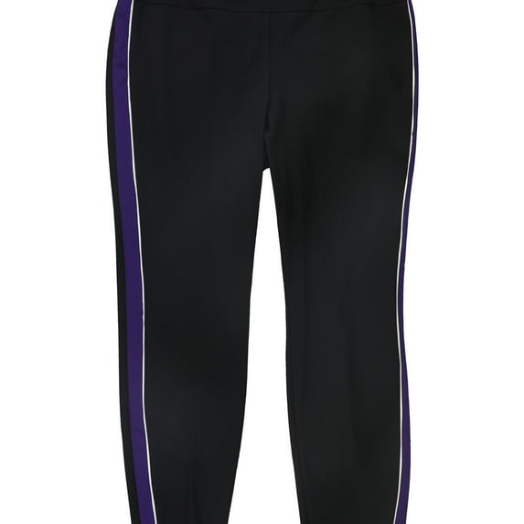 Alfani Womens Side-Stripe Casual Trouser Pants, Black, 16