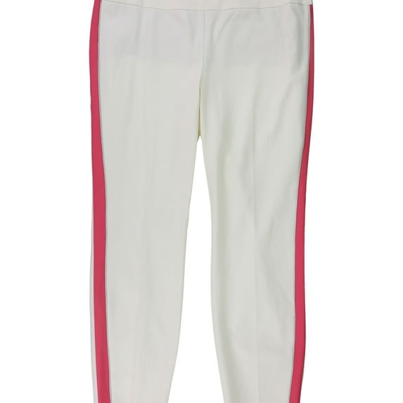 Alfani Womens Side-Stripe Casual Trouser Pants, Off-White, 12