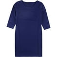 thumbnail image 1 of Alfani Womens Side Stripe Sheath Dress, Blue, 2, 1 of 2