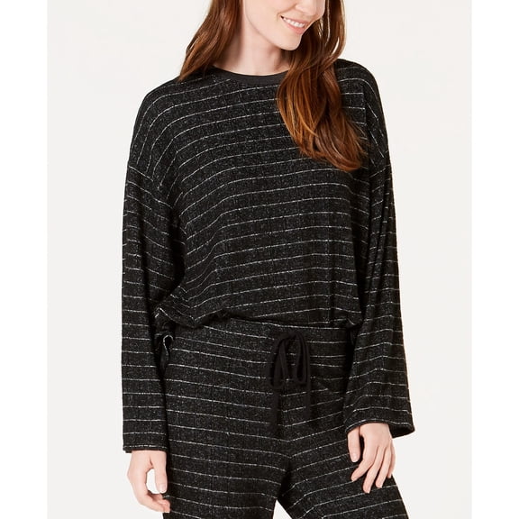 Alfani Womens Sleepwear Soft Knit Pajama Top Only,1-Piece, XXX-Large, Black