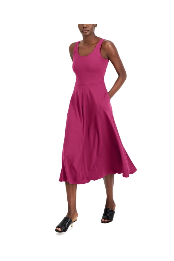 Womens Sleeveless Midi Dress Berry Haze XS