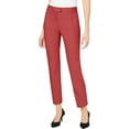 thumbnail image 1 of Alfani Womens Slim Fit Tummy Slimming Trouser Pants Orange 14, 1 of 3