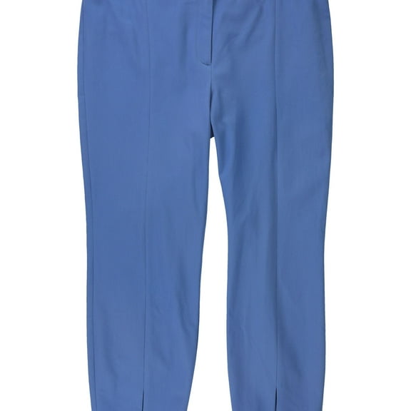 Alfani Womens Slit Front Casual Trouser Pants, Blue, 2