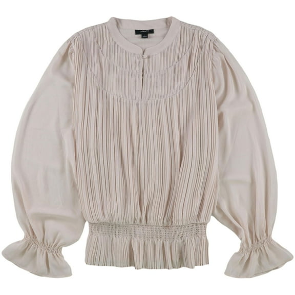 Alfani Womens Smocked Peasant Blouse, Pink, Small