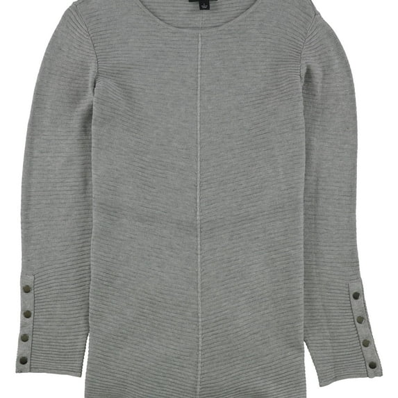 Alfani Womens Snap Detail Pullover Sweater, Grey, X-Large