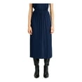 thumbnail image 1 of Alfani Womens Solid Midi Pleated Dress, Blue, Large, 1 of 4