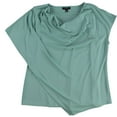 thumbnail image 1 of Alfani Womens Solid Pullover Blouse, Green, Large, 1 of 2
