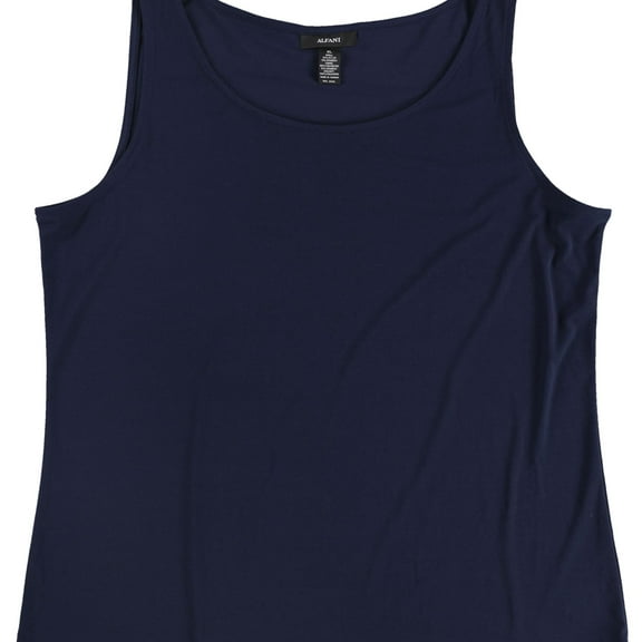 Alfani Womens Solid Tank Top, Blue, X-Large
