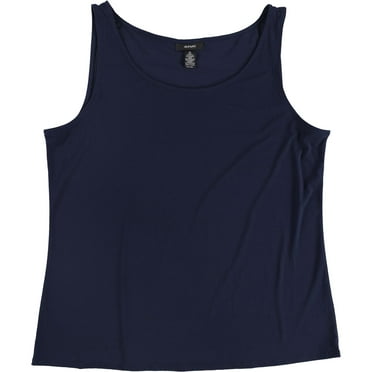 Alfani Womens Solid Tank Top, Blue, X-Large