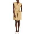 thumbnail image 1 of Alfani Womens Split-Neck Cap-Sleeve Utility Dress Water Camel M, 1 of 1