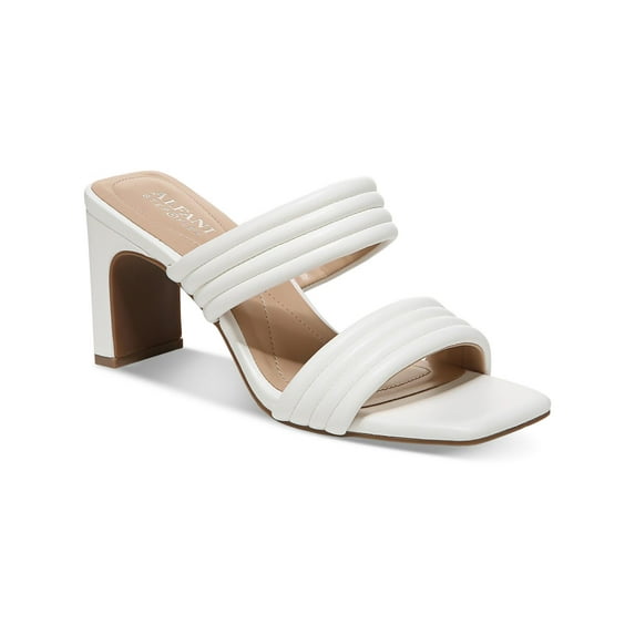 Alfani Womens Stantonn Leather Strappy Block Heels
