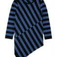thumbnail image 1 of Alfani Womens Stripe Asymmetrical-Hem Tunic Sweater, Blue, X-Large, 1 of 2