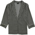 thumbnail image 1 of Alfani Womens Striped Jacket, Black, X-Large, 1 of 2