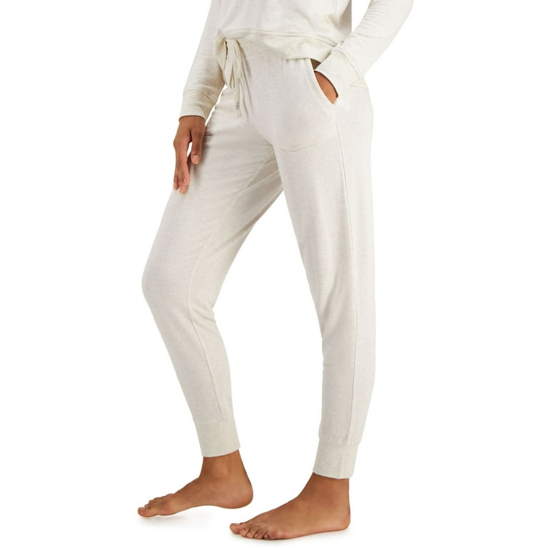 Alfani Womens Super Soft Jogger Pajama Pants,Oatmeal Heather,XX-Large 