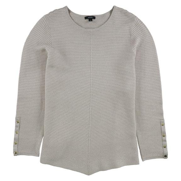 Alfani Womens Swing Knit Sweater, Beige, Large