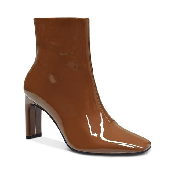 Alfani Womens Terrie Patent Block Heel Ankle Boots