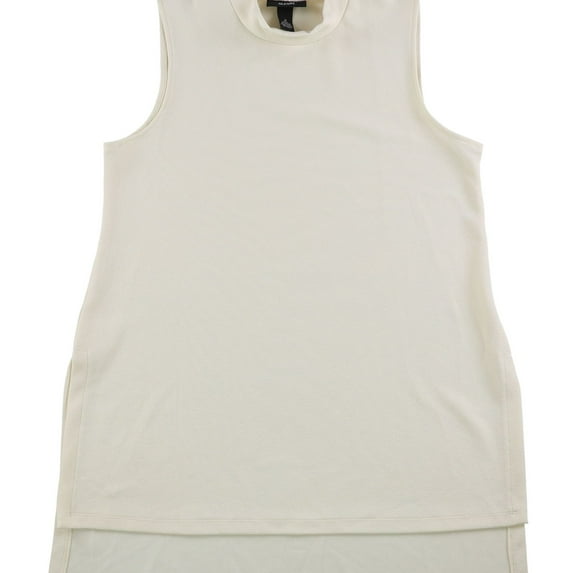 Alfani Womens Textured Hi-Low Pullover Blouse, Off-White, X-Large