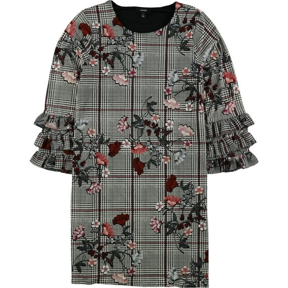 Alfani Womens Tiered-Sleeve A-line Shift Dress, White, 16