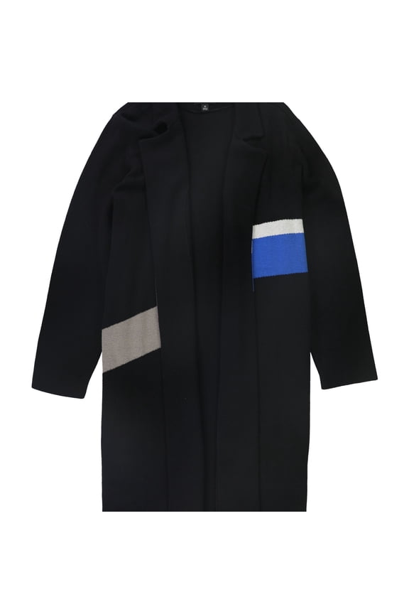 Womens Trench Cardigan Sweater, Black, Plus Size, 1X