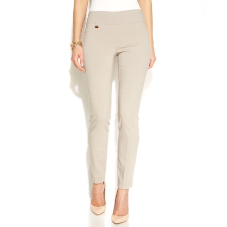 Alfani Womens Tummy Control Pull On Skinny Pants Regular Short Long Lengths Summer Straw 6L