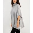 thumbnail image 1 of Alfani Womens Turtleneck Poncho Sweater Heather Sterling XL, 1 of 3