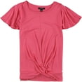 thumbnail image 1 of Alfani Womens Twist-Front Pullover Blouse, Pink, Small, 1 of 1