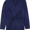 thumbnail image 1 of Alfani Womens Twisted Pullover Blouse, Blue, Medium, 1 of 1