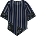 thumbnail image 1 of Alfani Womens V-Hem Pullover Blouse, Blue, Medium, 1 of 2