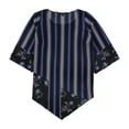 thumbnail image 1 of Alfani Womens V-Hem Tunic Blouse, Blue, Plus Size, 3X, 1 of 2