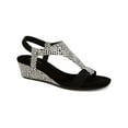 thumbnail image 1 of Alfani Womens Vacanza Faux Leather Embossed Wedge Sandals, 1 of 3