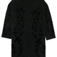 thumbnail image 1 of Alfani Womens Velvet Applique Jacket, Black, Medium, 1 of 2