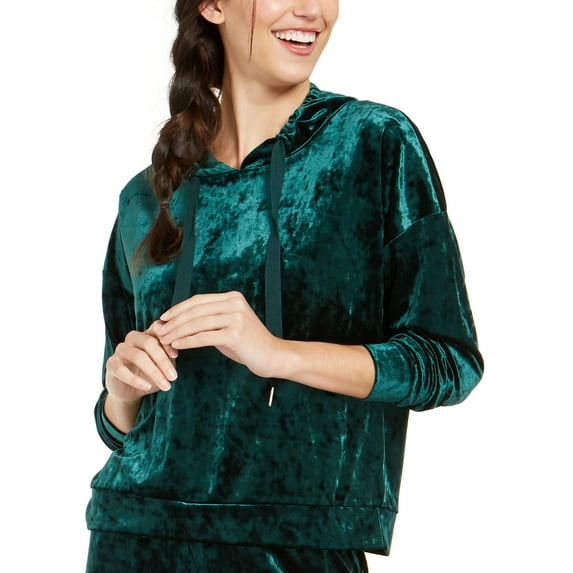 Alfani Womens Velvet Comfy Hoodie