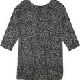 thumbnail image 1 of Alfani Womens Woven-Back Pullover Blouse, Black, Plus Size, 0X, 1 of 3