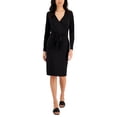 thumbnail image 1 of Alfani Womens Wrap Dress Black L, 1 of 1