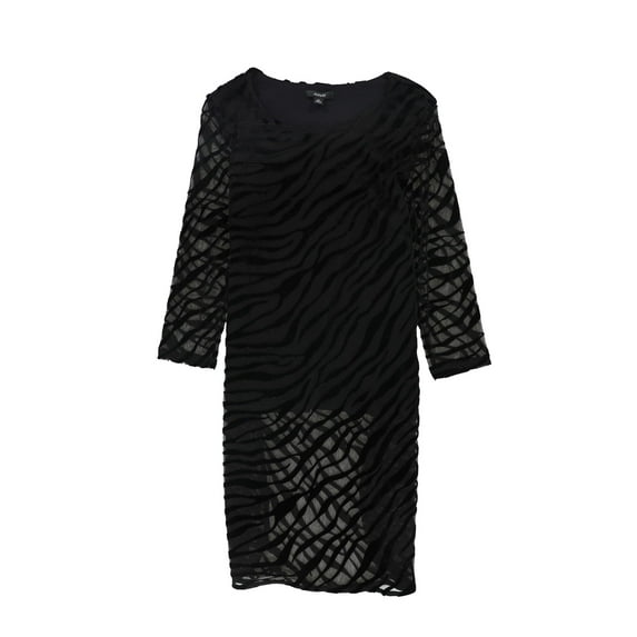 Alfani Womens Zebra Print Tunic Blouse, Black, X-Small