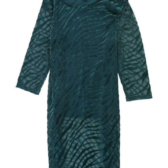 Alfani Womens Zebra Print Tunic Blouse, Blue, Medium