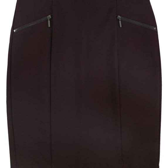 Alfani Womens Zip Pencil Skirt, Red, 0