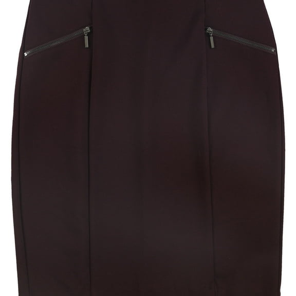 Alfani Womens Zip Pencil Skirt, Red, 0