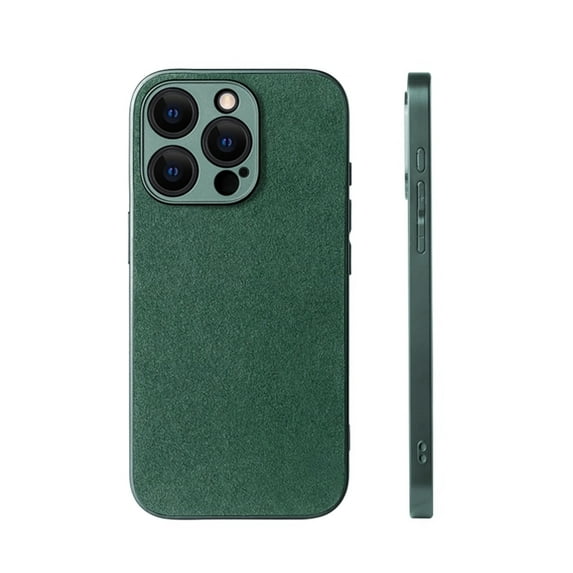 Alfanxi for iPhone 15 Plus Case, Alcantara Phone Case Compatible with Mag-Safe Wireless Charging Designed for iPhone 15 Plus-Green