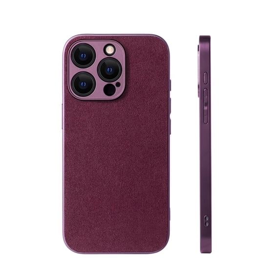 Alfanxi for iPhone 16 Pro Case, Alcantara Phone Case Compatible with Mag-Safe Wireless Charging Designed for iPhone 16 Pro-Purple