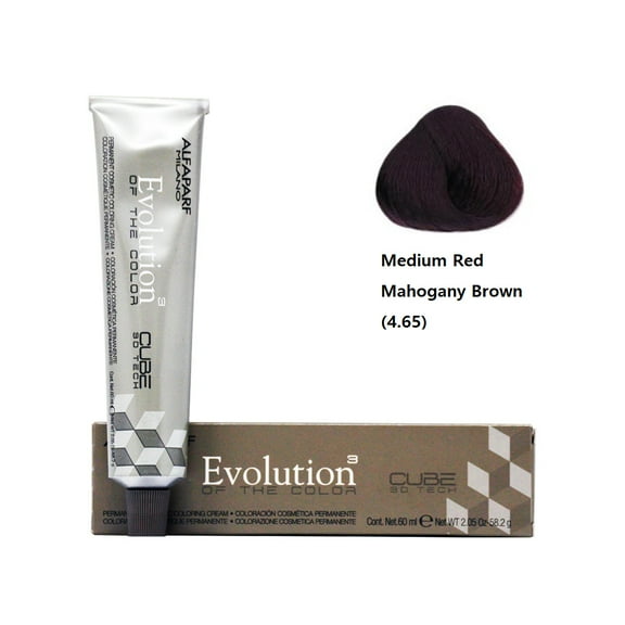 Alfaparf Hair Color- Medium Red Mahogany Brown (4.65)