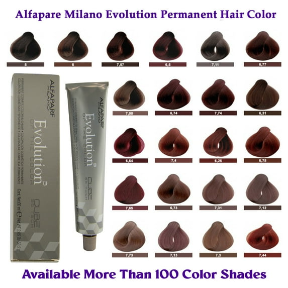 Alfaparf Milano Evolution Permanent Hair Color Coloring Cream (7.4) Medium Copper Blonde 2.05 Oz