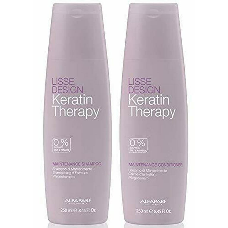 vigtig energi Intim Alfaparf Milano Lisse Design Keratin Therapy Shampoo & Conditioner 250 ml  each - Walmart.com